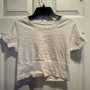 Aerie Classic White Crop Top